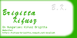 brigitta kifusz business card